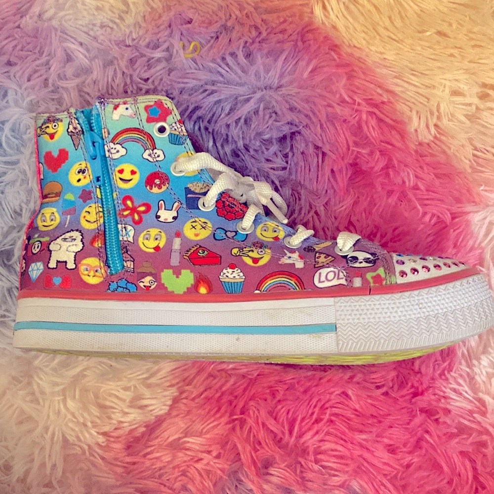 💖🌈Sketchers twinkle toes high tops for girls size: big girl 4.     💖🌈